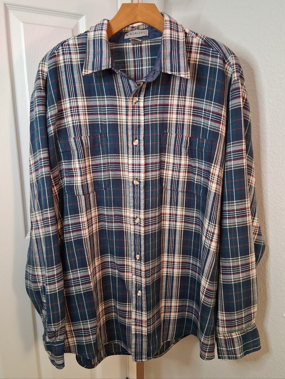 Windridge Plaid Long Sleeve Button Down Shirt XL